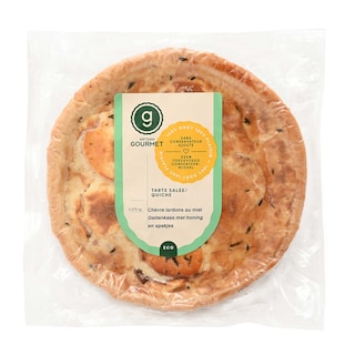 L'Artisan Gourmet | Quiche | Fromage chèvre | Lardons au miel 375 gr