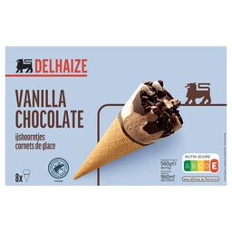 Delhaize | Hoorntjes | Vanille | Chocolade 8 x 12 cl
