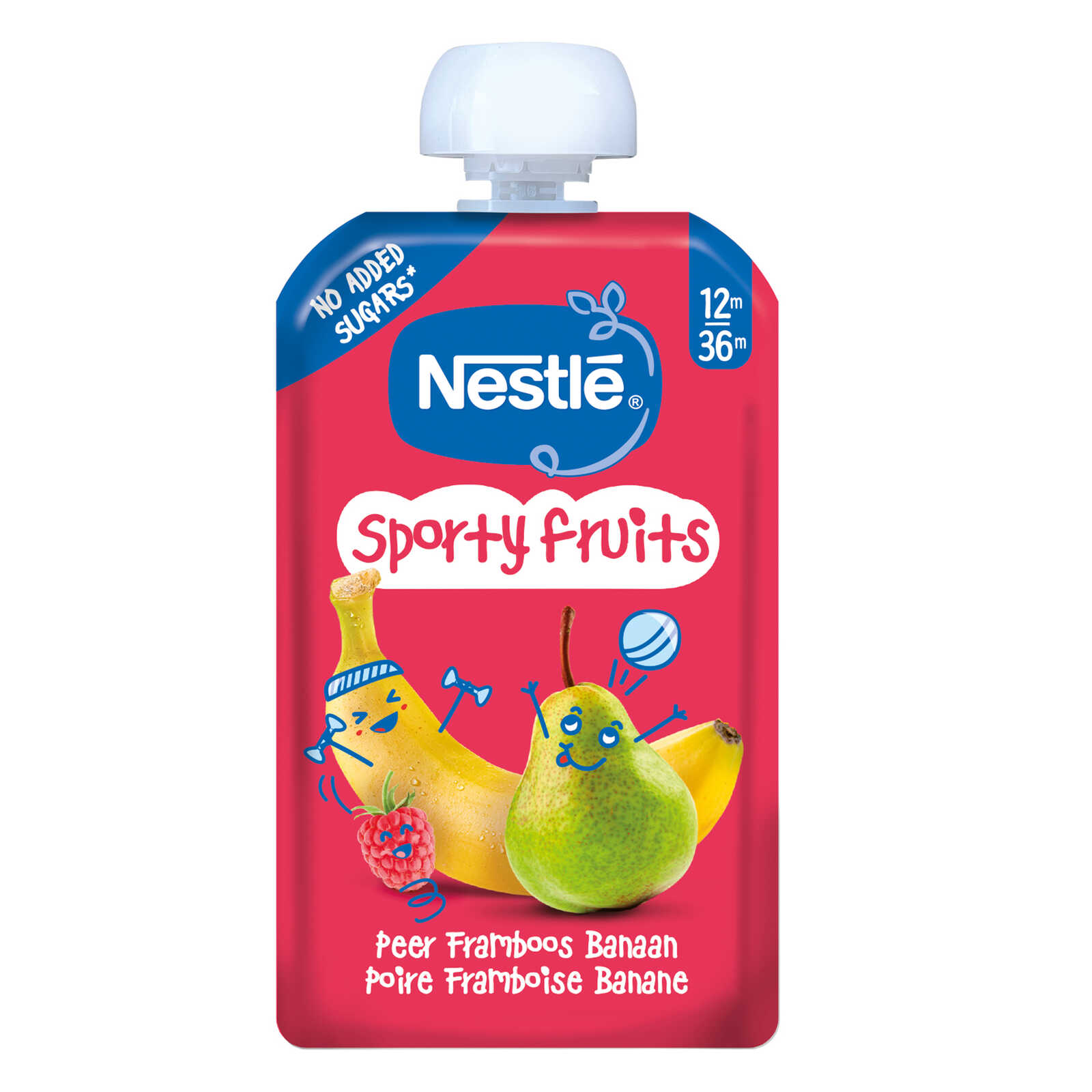 Nestlé Knijpzakje | Peer Framboos | 12M