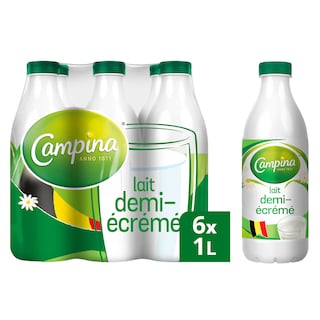 Campina | Melk | Halfvolle | Plastiek flessen 6 x 1 l