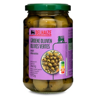 Delhaize | Olijven | Groen | Ontpit 340 gr