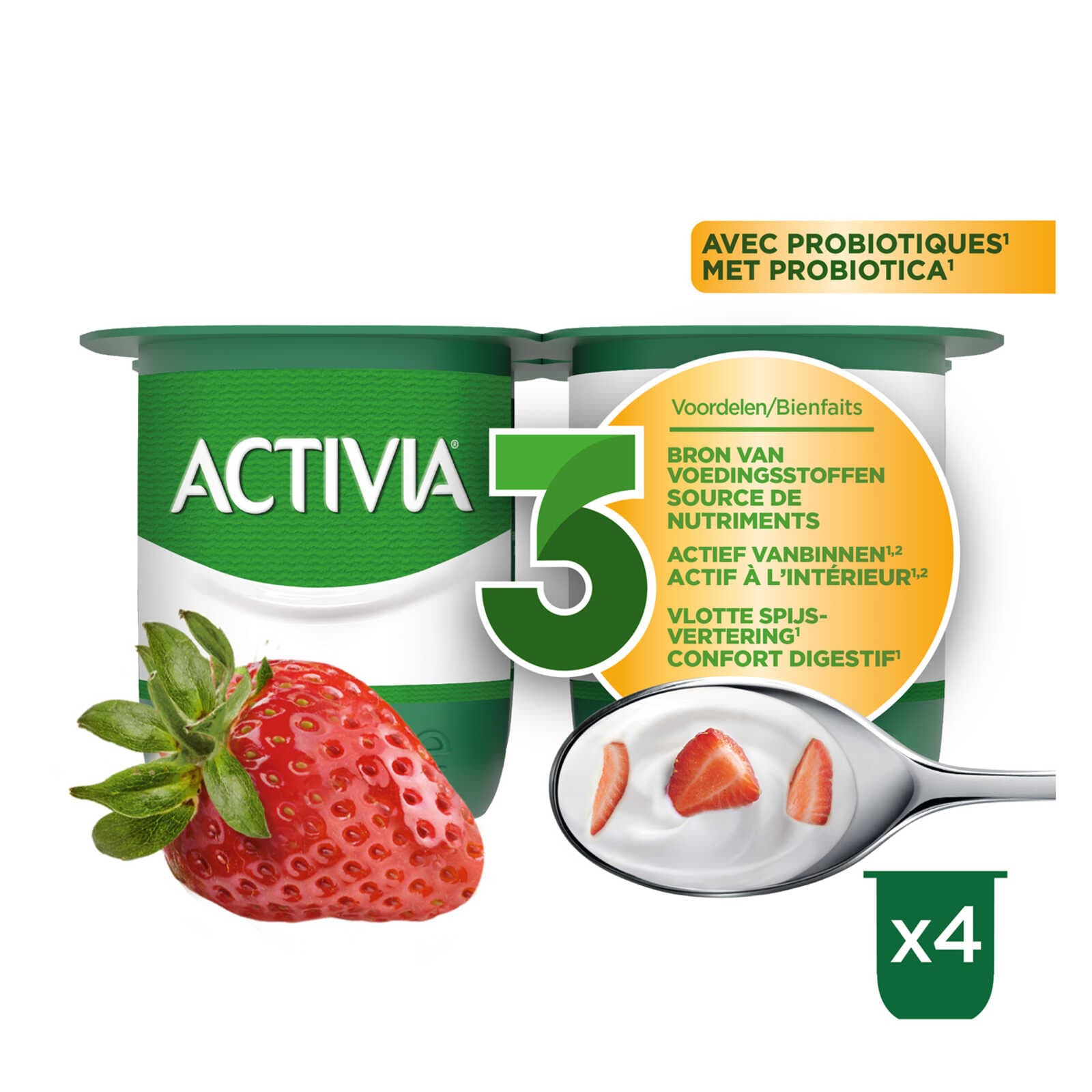 Activia Yoghurt | Aardbei | Bifidus | Probiotica