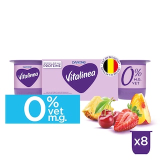 Vitalinea | Yoghurt | Kers-Aardbei-Ananas-Perzik | 0% v.g. 