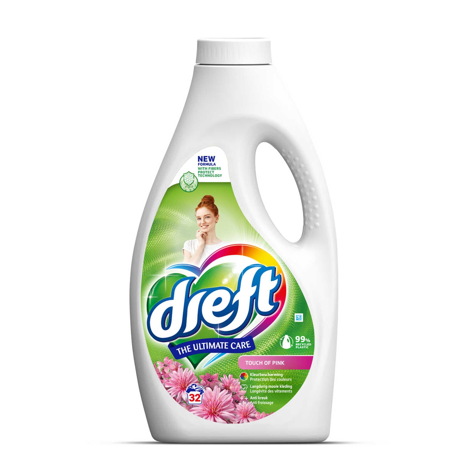 Dreft Wasmiddel | Vloeibaar | Touch of pink | 1,44L | 32DS