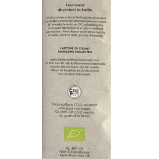 Latitude 28 | Café | Lungo| Grains | RFA | Bio 