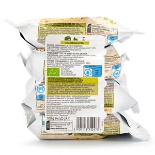 Delhaize | Galette de riz | Sel de mer | Bio 4 x 25 gr