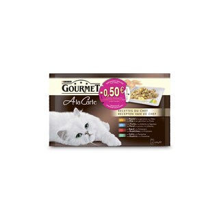 Purina-Gourmet | Aliment chat | A la carte | Poulet-Pâtes 