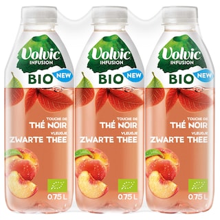 Volvic | Infusion | Thé noir | Pêche | Bio 