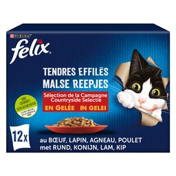 Felix | Malse Reepjes | Kattenvoeding | Adult | Gelei | Vlees 