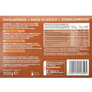 Delhaize | Mousse | Chocolat au lait belge 350 gr