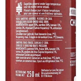 Delhaize | Smoothie | aardbei chia 250ml 