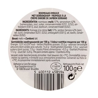 Delhaize | Serranohamrolletjes met roomkaas 
