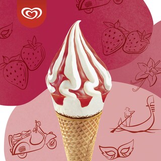 Ola | Cornetto | Soft | Aardbei 