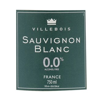 Villebois | Vin sans alcool | Sauvignon Blanc 75 cl