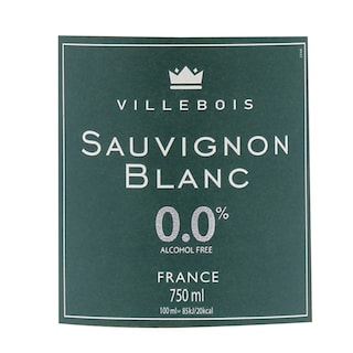 Villebois | 0 % | alcoholvrije wijn | Sauvignon Blanc | Wit 