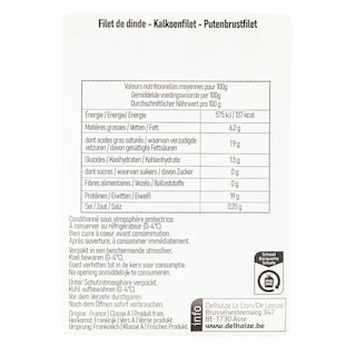 Delhaize | Filet de poitrine | Dinde +/- 750 gr