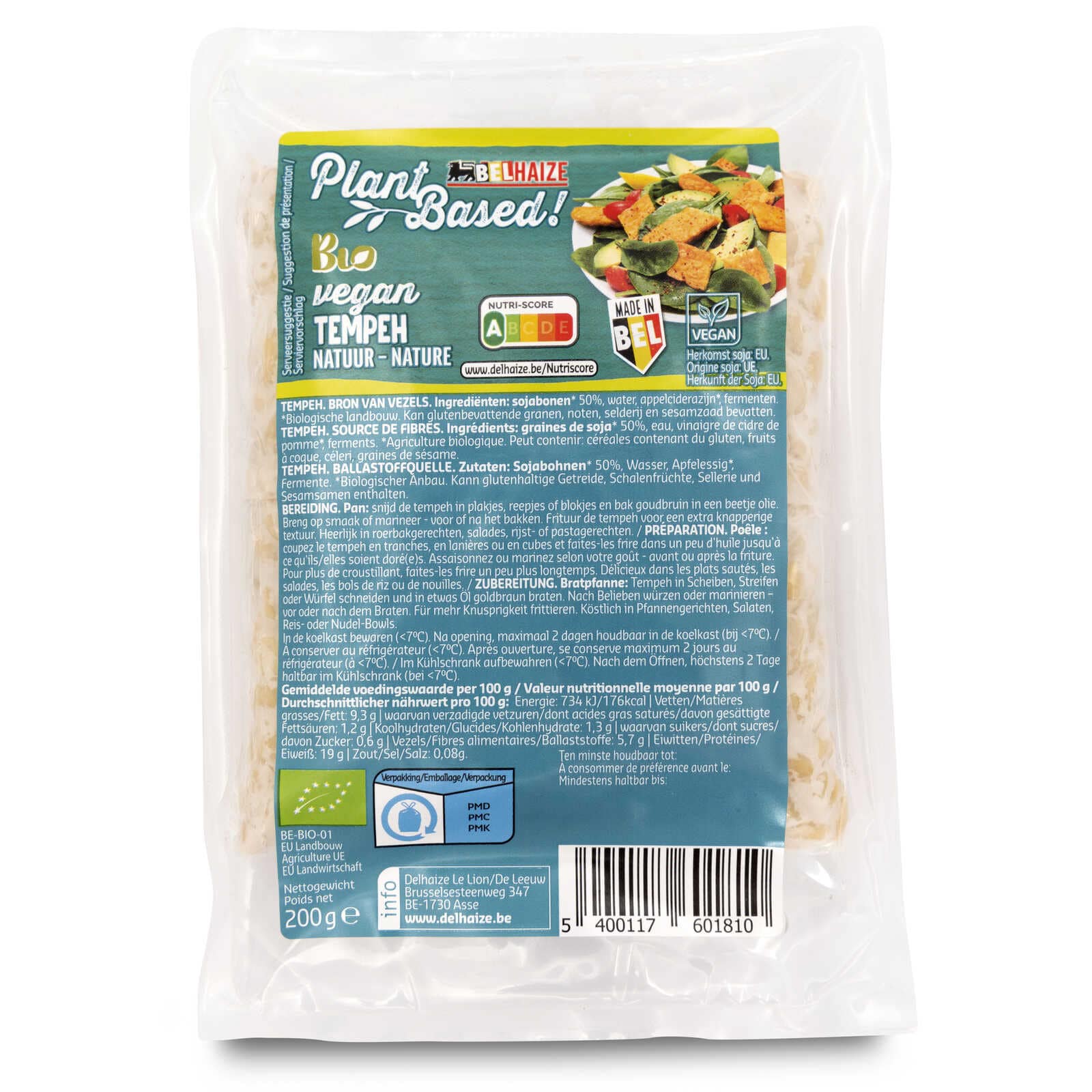 Delhaize Tempeh | Natuur | Vegan | Bio