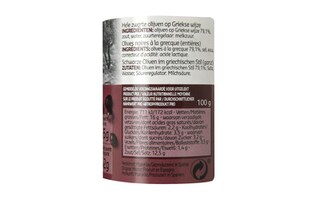 Delhaize | Olijven | Zwart | Griekse wijze 