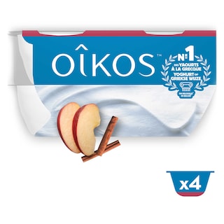 Oikos | Yaourt | Pomme-Cannelle | À la grecque 4 x 115 gr
