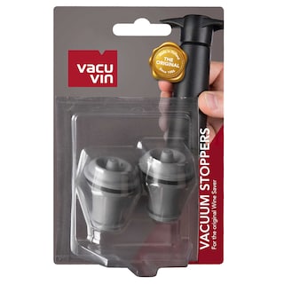 Vacu Vin | Set 2 stoppers grijs 2 st