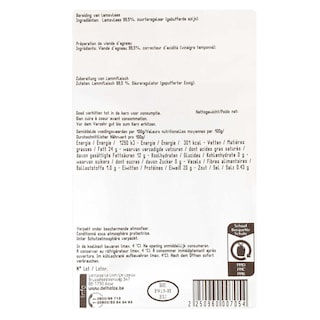 Delhaize | Hachis | Agneau | Sans épices 