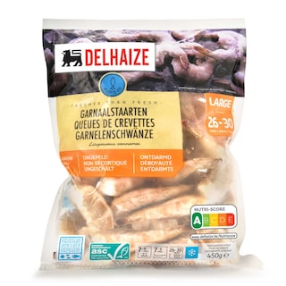 Delhaize | Garnaalstaarten | L 26/30 450 gr
