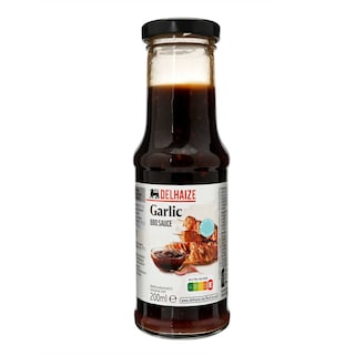 Delhaize | Saus | Barbecue | Knoflook | Zwart 20 cl