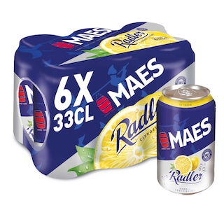 Maes | Radler | Bière fruitée | Citron | 2% ALC. | Canette 