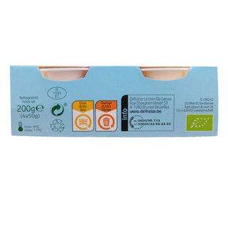 Delhaize | Yaourt | Kids | Framboisse-banane  peches  | Bio 