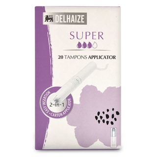 Delhaize | Tampons | Applicator | Super 20 pc