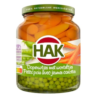 Hak | Petits pois-Carottes | Extra fins | Bocal 