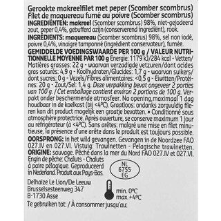Delhaize | Filet de maquereau | Fumé | Poivre +/- 200 gr