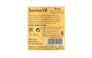 Espagne - Spanje | Rioja D.O.C.G. | Faustino VII Tempranillo | 2019 | Rouge 