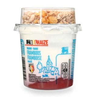 Delhaize | Yoghurt | Framboos | Granen 163 gr