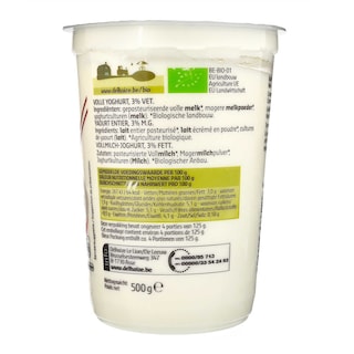 Delhaize | Bio | Yoghurt | Vol | Bio 500 gr