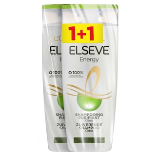 L'Oréal Paris | Elseve Haircare | Citrus | Shampooing | 2x300ml | Cheveux Normaux, Tendance à Regraisser | 1+1  