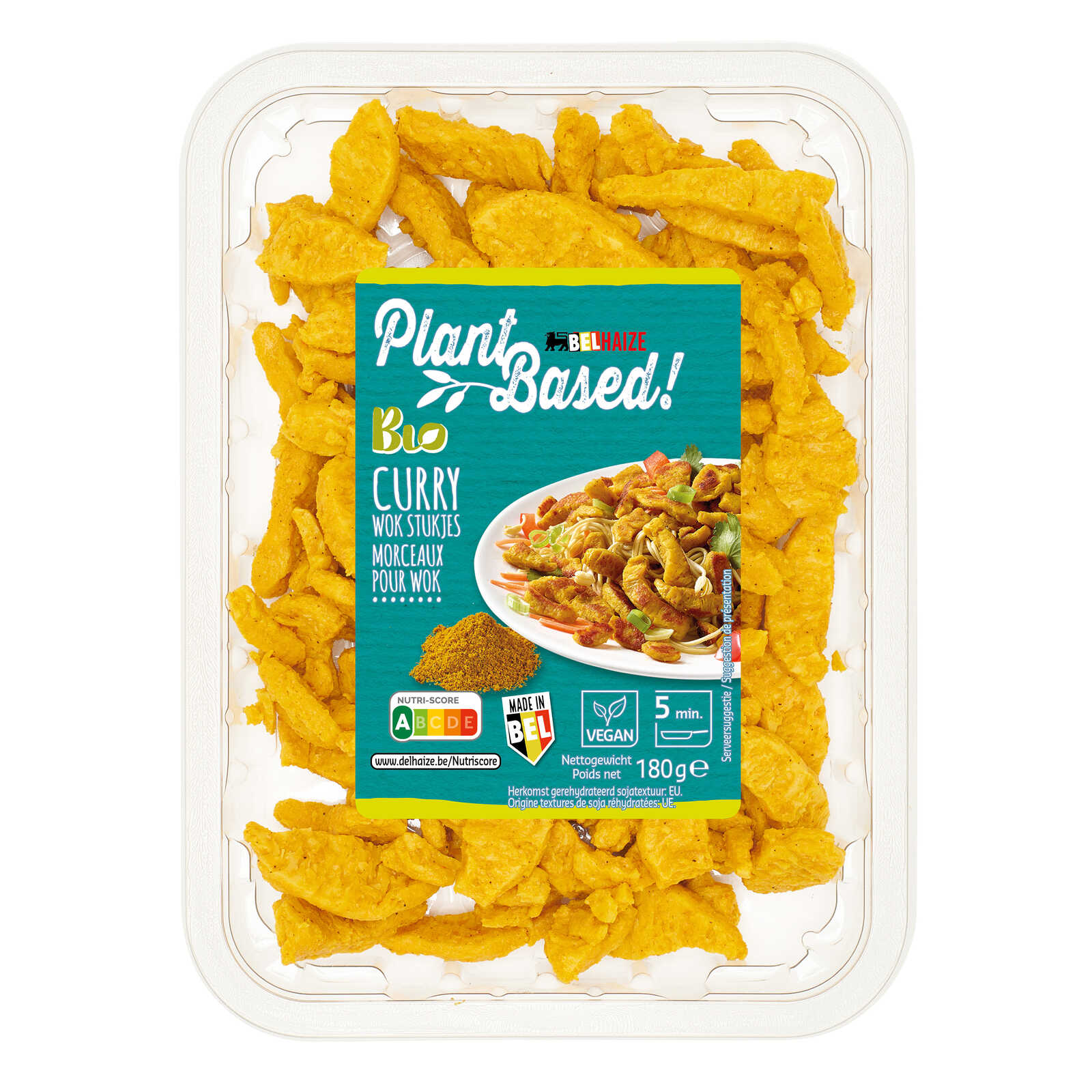 Delhaize Stukjes | Curry | Vegan | Bio