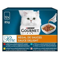Gourmet | Perle | Aliment Chat | Adulte | Régal en Sauce | Boeuf 