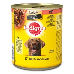 Aliment chien | Sauce | Boeuf | Pâtes
