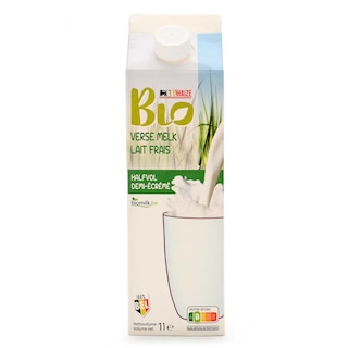 Delhaize | Bio | Lait frais | Demi-écrémé | Bio 1 l