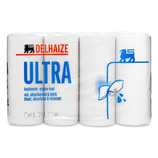 Delhaize | Eco | Keukenrollen | 4x64 Vellen | 3 laags | Eco 4 st