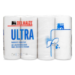 Delhaize | Eco | Keukenrollen | 4x64 Vellen | 3 laags | Eco 