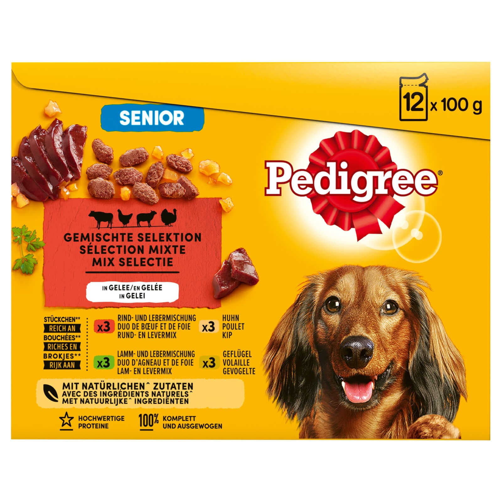 Pedigree Hondenvoeding | Gelei | Senior | Mix vlees