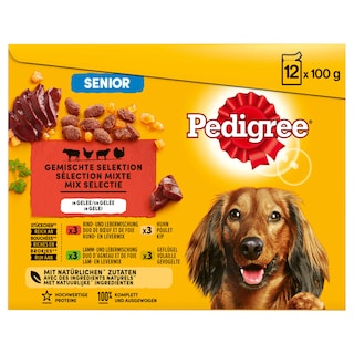 Pedigree | Hondenvoeding | Gelei | Senior | Mix vlees 