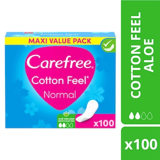 Carefree | 100ct | Cotton feel | Normal | Aloe 