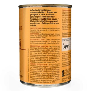 Delhaize | Brokjes katten saus gevogelte 