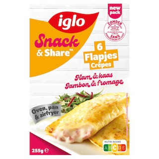 Iglo | Snack & Share | Crêpes | Jambon | Fromage 255 gr