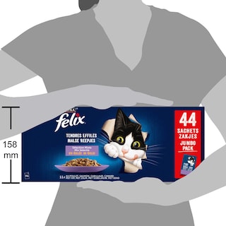 Felix | Malse Reepjes | Kattenvoeding | Adult | Gelei | Mix 