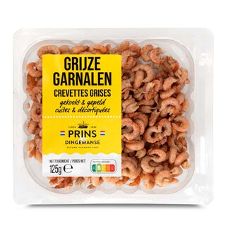 Prins & Dingemans | Crevettes grises | Fraîches | Décortiquées 125 gr