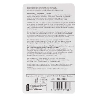 Delhaize | Hachis préparé| Porc-Veal | Epicé 300 gr